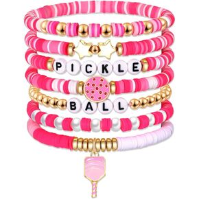 CEALXHENY Heishi Bracelets for Women Clay Beaded Stretch Bracelets Stackable Friendship Bracelet Set Summer Beach Accessories Outfits Jewelry Gifts