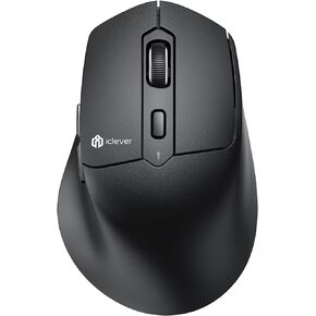 iClever Multi Devices Wireless Mouse, Build-in Mouse Jiggle, Bluetooth & 2.4G Connect, Rechargeable Mouse with 7 Buttons and 4 Level DPI, Ergonomic Design, Compatible with Laptop,PC, Macbook, iPad