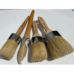 Chalky Brushes Bundle of 4. Chalk Wax and Paint Bundle Chalk Master Set!!!! Large DIY Painting and Waxing Tool | Smooth, Natural Bristles | Folk Art, Home Décor, Furniture, Stencils | Reusable.
