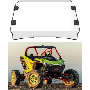 ELITEWILL Scratch-Resistant Pro R Full Front Windshield Front Windscreen Clear #2884968 Fit for Polaris RZR PRO R 2-Seat Only - 6MM Polycarbonate Double Sided Hard Coating