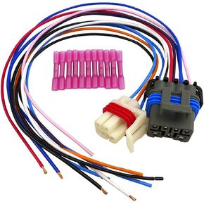 Transmission Pigtail Kit for GM 4-speed Automatic 1995 to 2004 4L60e 4L80e, Wire Pigtail Transmission Neutral Safety Reverse Light Range PRNDL Sensor Switch 7-wire 4-wire Connector
