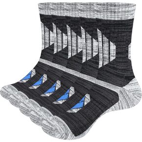 Women's Hiking Socks Moisture Wikcing Cushioned Casual Women Socks Padded Winter Boot Socks For Women, 5 Pairs