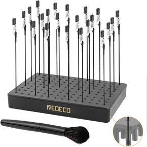 1PC Painting Stand Base, 22PCS Alligator Clip Stick Set and 1PCS Cleaning Brush for Airbrush Hobby Modeling Parts DIY Card Photo Memo