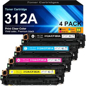 312A Toner Cartridges Replacement for HP 312A 312X Toner Cartridges 4 Pack,Work with Pro MFP M476dn M476dw M476nw Printers ( 312A Toner,4P)
