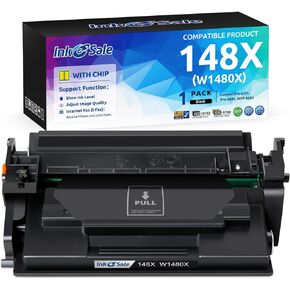 INK E-SALE 148X W1480X High Yield (with Chip) Compatible Toner Cartridge Replacement for HP 148X 148A for HP Pro MFP 4101fdw 4001n 4001dn 4001dw MFP 4101 4101fdn Printer 1-Pack Black Show Ink Level