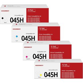 استبدال خراطيش الحبر المتوافقة مع GREENSKY لطابعة Canon CRG 045 045H Color ImageCLASS MF634Cdw MF634 634C MF632Cdw MF633Cdw MF632C MF632 LBP612Cdw LBP613Cdw LBP612C LBP612 طابعة ليزر (4 عبوات) in Kuwait