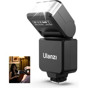Ulanzi F32 Camera Flash, Camera Speedlite with GN32 / CCT 5600K for Canon/Fuji/Sony/Nikon/Panasonic Olympus Pentax and Other SLR Digital Cameras, and Digital Cameras with Single Contact Hot Shoe