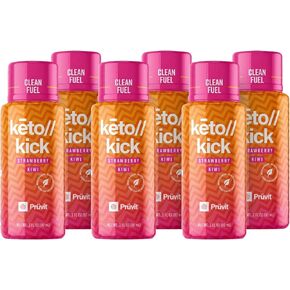 Pruvit Keto Kick Strawberry Kiwi Exogenous Ketones - 6 Packs 90 ml