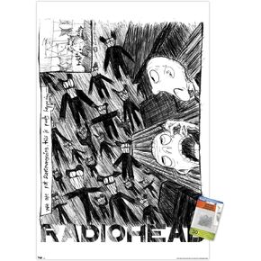 Radiohead - Scribble Wall Poster with Push Pins