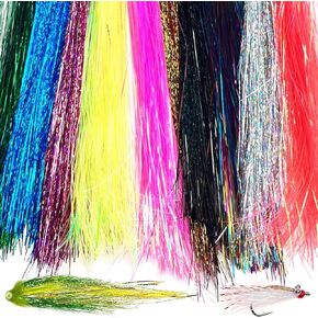 Fly Tying Material Kit Flashabou Dubbing Threads Brass Beads Silicone Rubber Legs Hooks Fly Tying Tools Kit