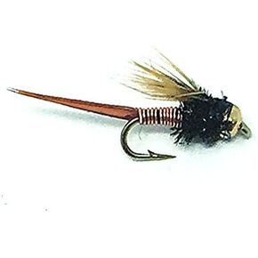 Gold Bead Head Copper John Fly Fishing Flies. 1 Dozen Flies