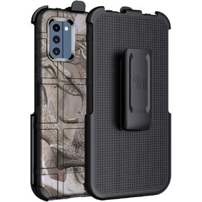 Case with Clip for Nokia C300 Phone, Nakedcellphone Special Ops Armor Rugged Shield Protective Cover and [Rotating Ratchet] Belt Hip Holster [Matte Grip Texture] - Black