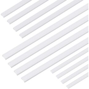 BENECREAT 60 Pcs 3 Styles Abs Styrene Plastic L-Shaped Right Angle Strip White, Thick Styrene Plastic Evenly Legged Angularly Formed, for DIY Craft Sandbox Material for Model Building