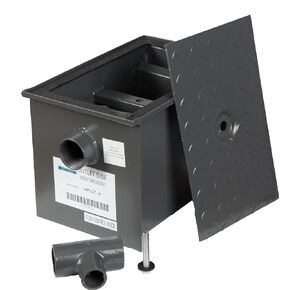 Wentworth 8 Pound Commercial Grease Traps for Restaurant Under Sink Kitchen, 4 GPM Carbon Steel Grease Interceptor Traps for Home Canteen Kitchen Wastewater Factory, WP-GT-4