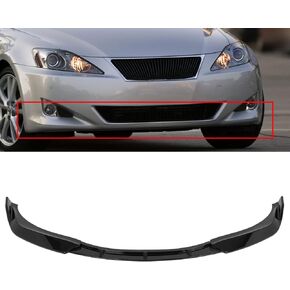 SCITOO Glossy Black Front Bumper Lip STP-Style Fits for 2006-2008 for Lexus IS250 IS350 Base PP Front Lip Spoiler