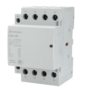 60 Amp 4 Pole Normally Closed (NC). IEC 400V Contactor (Silent Operation) – 110/120VAC Coil, 40a contactor Motor Load and Lighting Load 60A with Mounting Base for DIN Rail