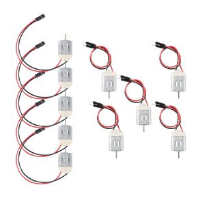 10Pcs 1.5V-6V Type 130 EK1450 & EK1894 Miniature DC Motors for Hobby DIY Projects (with female dupont jumer wire)
