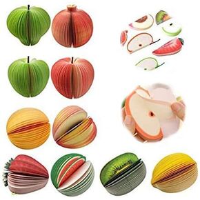 10 أنماط ثلاثية الأبعاد على شكل فواكه محمولة صغيرة ملاحظات لاصقة مذكرة منصات الخدش ورقة دفاتر الملاحظات لمكتب مدرسة هدايا العيد in Kuwait