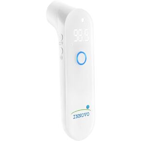 Innovo Medical iE100B Reusable Infrared Digital Ear Thermometer, Professional Series, with Fever Alert Detection and 20x Disposable Probes
