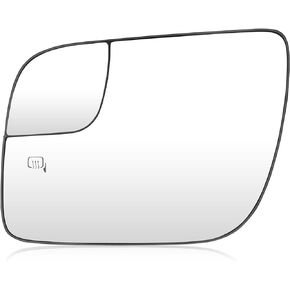 Driver Left Side View Heated Mirror Glass for 2011 2012 2013 2014 2015 2016 2017 Ford Explorer, Replace BB5Z17K707M