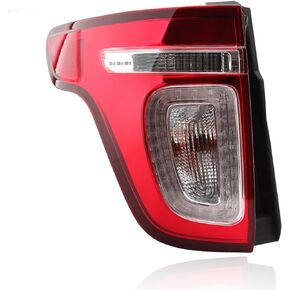 Tail Light Assembly Compatible with 2011-2015 Ford Explorer Rear Brake Lamp Turn Signal Red Clear Lens Left Driver Side