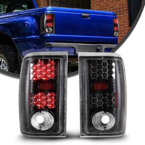 Nixon Offroad LED Tail Lights Assembly for 2001 2002 2003 2004 2005 Ford Ranger Taillights, Tail Lamps w/Led Turn Signal, Brake Rear Lights, Passenger and Driver Side (Clear Lens)