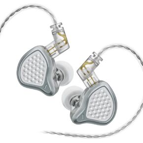 سماعات أذن R6 داخل الأذن HiFi سلكية مع ميكروفون 1BA 1DD Gaming IEM مع كابل قابل للفصل ثنائي الدبوس للموسيقيين DJ Singer Audiophile (3.5 مم)