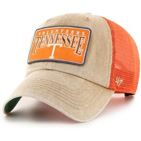 47 Tennessee Volunteers Hat (Vols) Mens Womens Adjustable Trucker Hat Mesh Cap, Khaki/Beige, One Size
