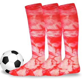 Soccer Socks Athletic Softball Baseball Tennis Cotton and Viscose Bamboo Sports Tube Socks Kids Teens Women Men Unisex 3Pairs