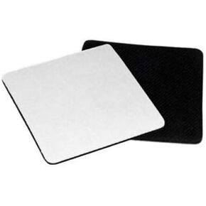 6 Pieces Sublimation Dye Rubber Base Fabric Surface Square Coasters 1/8" Thick Blank Heat Press Thermal Transfer (10 x 10 x 0,03cm) Coated White & Black