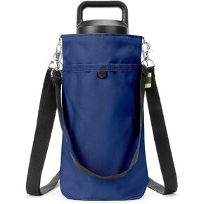 Linkidea Water Bottle Holder Bag Compatible with Hydro Flask Wide Mouth 20oz/32oz/40oz, YETI Rambler Bottle 26oz, Contigo, IRON°Flask, Water Bottle Strap Sling Carrier for Walking Hiking, Black
