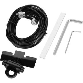 Vbestlife RB-400 Car Antenna Mount Bracket with 5m PL259 Extension Cable for Mobile Radio Car Clip Mount Trunk Lid/Hatchback/Door Mount