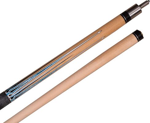 عصا بلياردو مكونة من قطعتين من الخشب الصلب من خشب القيقب الكندي مقاس 58 بوصة مع غلاف أيرلندي اختر 18-21 أونصة باللون الأزرق الداكن in Kuwait