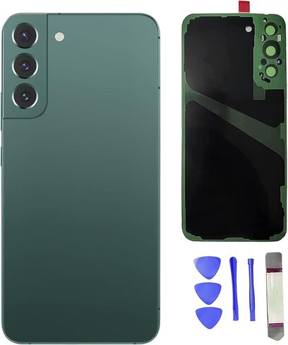 استبدال الزجاج الخلفي لهاتف Galaxy S22 Plus لهاتف Samsung Galaxy S22 Plus 5G مع عدسة الكاميرا وشريط التثبيت المسبق + الأدوات (أخضر) in Saudi Arabia
