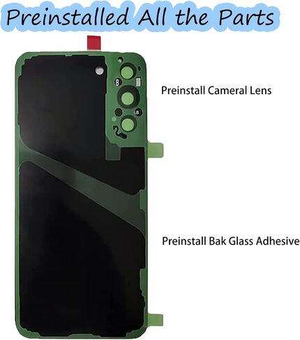 استبدال الزجاج الخلفي لهاتف Galaxy S22 Plus لهاتف Samsung Galaxy S22 Plus 5G مع عدسة الكاميرا وشريط التثبيت المسبق + الأدوات (أخضر) in Saudi Arabia