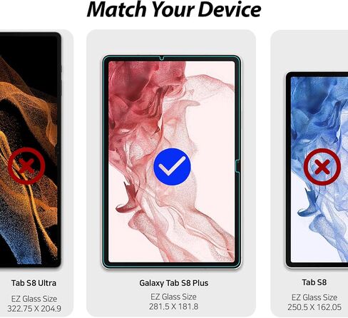 واقي شاشة DOME GLASS Whitestone EZ لجهاز Galaxy Tab S8 Ultra (14.6 بوصة) درع زجاجي مقوى بتغطية كاملة [سهل التركيب] من Whitestone لجهاز Galaxy Tab S8 Ultra - عبوة واحدة in Kuwait