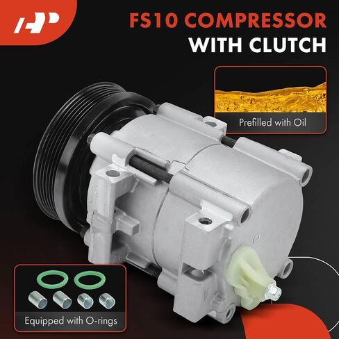 A-Premium Air Conditioner AC Compressor with Clutch Compatible with Ford Focus 2.0L 2003-2004, Mercury Sable 3.0L 1996-2000 in Saudi Arabia