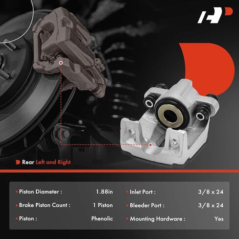 A-Premium Disc Brake Caliper Assembly Without Bracket Compatible with Select Ford, Lincoln and Mercury Models - Crown Victoria/Town Car 2003-2011, Grand Marquis 2003-2004, Ranger 2010-2011 - Rear in Saudi Arabia