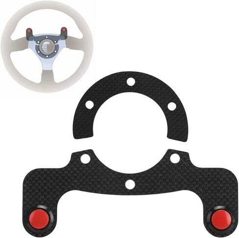 Steering Wheel Horn Button, Carbon Fiber External Horn Button Kits for 6 Bolts Steering Wheel (Dual Button) in Saudi Arabia