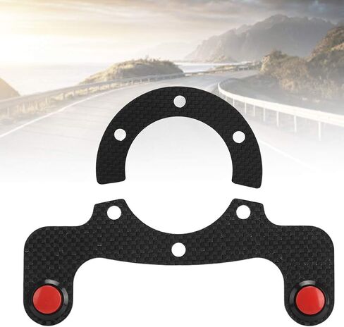 Steering Wheel Horn Button, Carbon Fiber External Horn Button Kits for 6 Bolts Steering Wheel (Dual Button) in Saudi Arabia