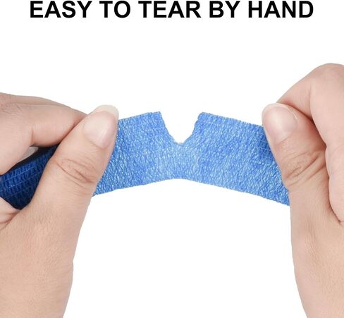 12 Pack Self Adhesive Bandage Wrap 1 Inch Cohesive Bandage Self Adherent Vet Wrap for Dog Pets Elastic Bandage Finger Tape Self Stick Wrap for First Aid Sports Injury Athletic Tape (Mixed Colors) in Saudi Arabia