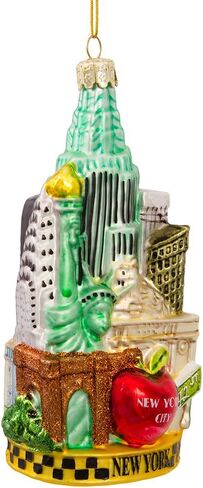 Kurt Adler C4055 New York Glass Cityscape Ornament, 5-1/2-Inch in Saudi Arabia