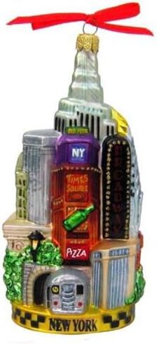 Kurt Adler C4055 New York Glass Cityscape Ornament, 5-1/2-Inch in Saudi Arabia