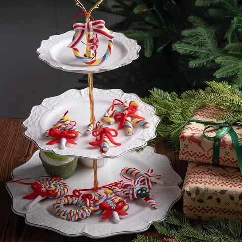 codree 8 PCS Christmas Lollipop Ornaments- Rainbow Lollipop Hanging Ornaments- Christmas Candies Polymer Clay Ornament for Xmas Tree Party Decoration in Saudi Arabia