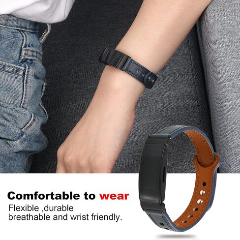 Wongeto Leather Bands Compatible with Fitbit Inspire 2 bands/Inspire HR bands/Inspire Bands, Genuine Leather Quick Release Strap for Fitbit Inspire Fitness Tracker Women Men in Saudi Arabia