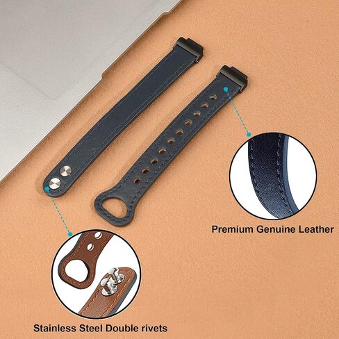 Wongeto Leather Bands Compatible with Fitbit Inspire 2 bands/Inspire HR bands/Inspire Bands, Genuine Leather Quick Release Strap for Fitbit Inspire Fitness Tracker Women Men in Saudi Arabia