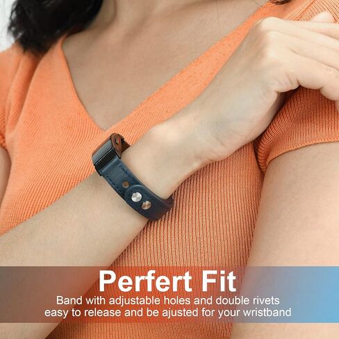Wongeto Leather Bands Compatible with Fitbit Inspire 2 bands/Inspire HR bands/Inspire Bands, Genuine Leather Quick Release Strap for Fitbit Inspire Fitness Tracker Women Men in Saudi Arabia