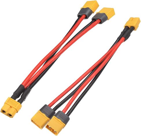 قطعتان من مقسم XT60 Y، كابل موصل بطارية متوازي 12AWG XT60 لسيارة كوادكوبتر RC (150 مم) in Kuwait