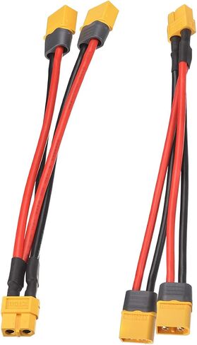 قطعتان من مقسم XT60 Y، كابل موصل بطارية متوازي 12AWG XT60 لسيارة كوادكوبتر RC (150 مم) in Kuwait