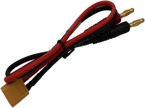 2pcs XT60 Male Connector to 4MM Bullet Connector Banana Plug RC Battery Charging Cable Adapter with 11.8inch 14AWG Silicone Wire for RC Helicopter Quadcopter Lipo Battery DJI Phantom in Saudi Arabia